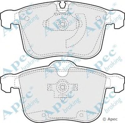 APEC BRAKING pad1358 -  Комплект тормозных колодок, дисковый тормоз